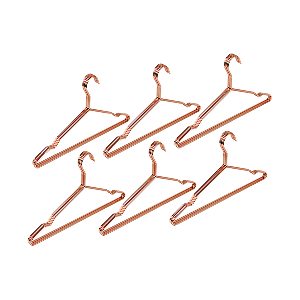 Adult 16.5" Rose Gold Shiny Metal Wire Coat Suit Top Clothes Hangers (60pc per set)